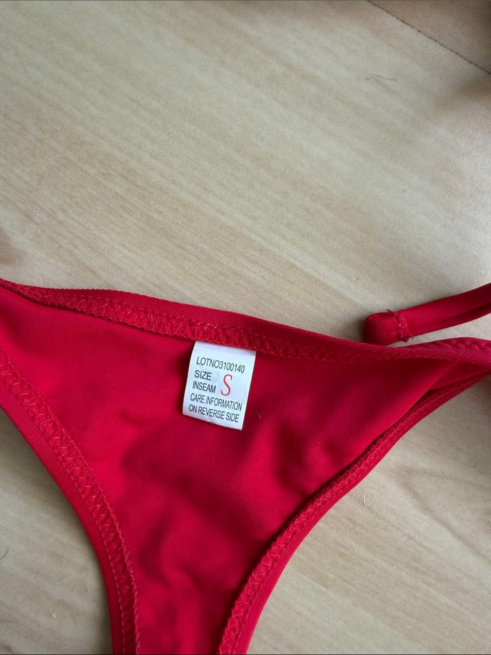 Red String Triangle Bikini Set - Picture 4 of 5